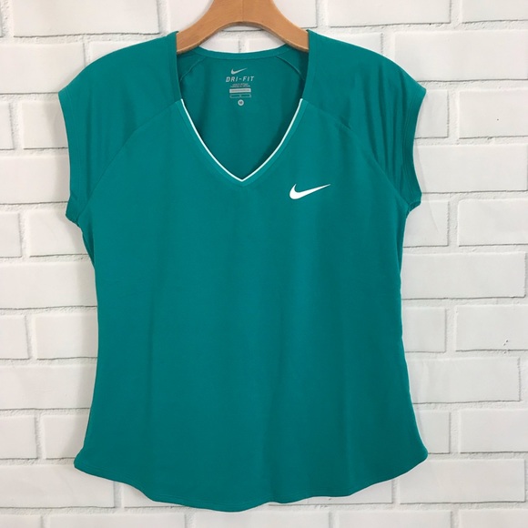 Nike Tops - Nike Dri Fit Shirt Top Running athletic teal green